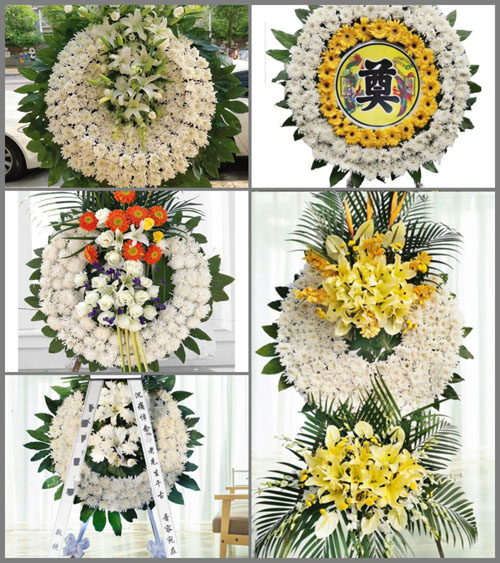 山东青岛即墨市灵山镇西山坡村花圈速递